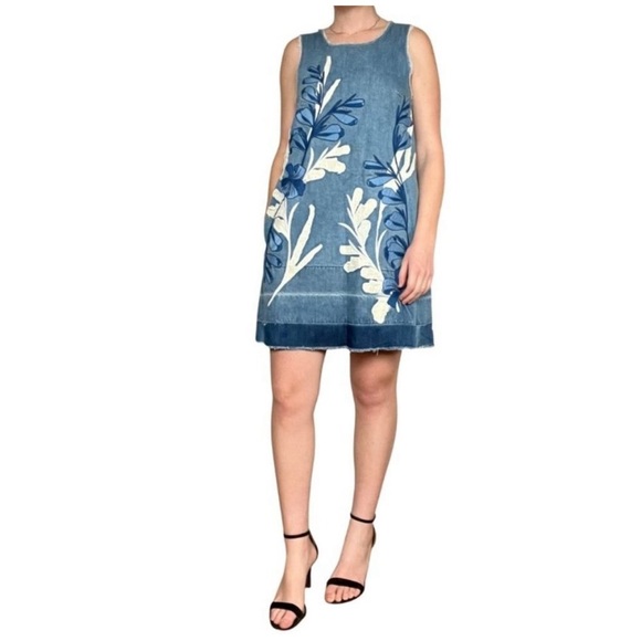 Anthropologie Holding Horses Jean Appliqué Shift Dress NWT Size XL - Picture 4 of 15